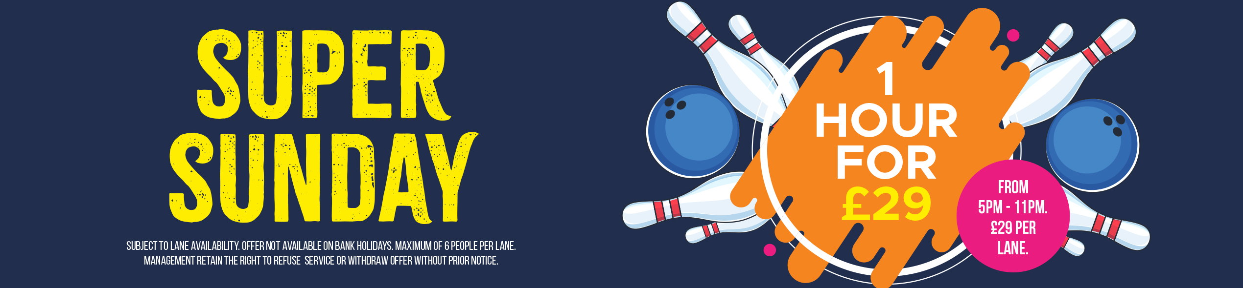 Sunday bowling deal and package